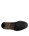 Dolce & Gabbana Black Leather Lace Up Men Derby Formal Shoes