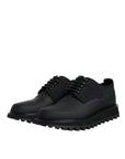 Dolce & Gabbana Black Leather Lace Up Trekking Dress Shoes