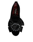 Dolce & Gabbana Black Crystal Flats Men Loafers Dress Shoes