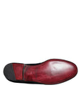 Dolce & Gabbana Black Velvet Floral Gun Loafers Dress Shoes