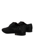 Dolce & Gabbana Black Jacquard Lace Up Derby Dress Shoes