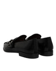 Dolce & Gabbana Black Exotic Leather DG Logo Loafers Formal Dress Shoes