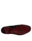 Dolce & Gabbana Black Exotic Leather DG Logo Loafers Formal Dress Shoes