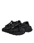 Dolce & Gabbana Black Low Top Space Lace Up Sneakers Shoes