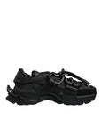 Dolce & Gabbana Black Low Top Space Lace Up Sneakers Shoes
