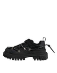Dolce & Gabbana Black Low Top Lace Up Trekking Sneakers Shoes