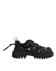 Dolce & Gabbana Black Low Top Lace Up Trekking Sneakers Shoes