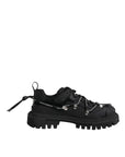 Dolce & Gabbana Black Low Top Lace Up Trekking Sneakers Shoes
