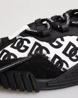 Dolce & Gabbana Black Logo Nylon Low Top NS1 Sneakers Shoes