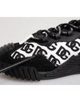 Dolce & Gabbana Black Logo Nylon Low Top NS1 Sneakers Shoes