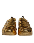 Dolce & Gabbana Gold Daymaster Leather Low Top Sneakers Shoes