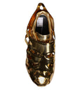 Dolce & Gabbana Gold Daymaster Leather Low Top Sneakers Shoes