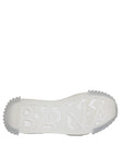 Dolce & Gabbana Silver Black Nylon NS1 Low Top Sneakers Shoes