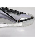 Dolce & Gabbana Silver Black Nylon NS1 Low Top Sneakers Shoes