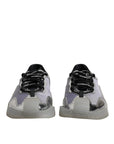 Dolce & Gabbana Silver Black Nylon NS1 Low Top Sneakers Shoes