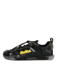 Dolce & Gabbana Black Green Camo NS1 Low Top Sneakers Shoes