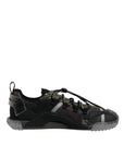 Dolce & Gabbana Black Green Camo NS1 Low Top Sneakers Shoes