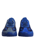 Dolce & Gabbana Blue Leather Daymaster Low Top Sneakers Shoes