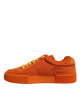 Dolce & Gabbana Orange Miami Leather Low Top Sneakers Shoes