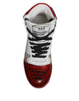 Dolce & Gabbana Multicolor Leather High Top Sneakers Shoes
