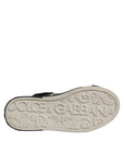 Dolce & Gabbana Black Silver Leather High Top Sneaker Shoes