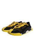 Dolce & Gabbana Black Yellow Low Top NS1 Sneakers Shoes