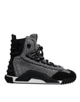 Dolce & Gabbana Gray Black NS1 High Top Boots Sneakers Shoes