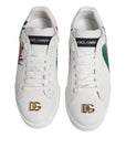 Dolce & Gabbana White Portofino Made In Italy Print Sneakers Shoes