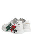Dolce & Gabbana White Portofino Made In Italy Print Sneakers Shoes
