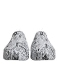 Dolce & Gabbana White Black Graffiti Daymaster Sneakers Shoes