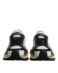 Dolce & Gabbana White Gold Black Leather SUPER KING Sneakers Shoes