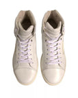 Dolce & Gabbana White London Logo High Top Sneakers Shoes