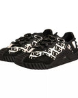 Dolce & Gabbana Black Logo Lace Up Low Top NS1 Sneakers Shoes