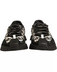 Dolce & Gabbana Black Logo Lace Up Low Top NS1 Sneakers Shoes