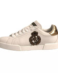 Dolce & Gabbana White Crown Patch Portofino Sneakers Shoes