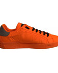 Dolce & Gabbana Orange Portofino Logo Tape Men Sneakers Shoes