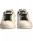 Dolce & Gabbana White Leather Logo Portofino Sneakers Shoes