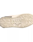Dolce & Gabbana White Leather Logo Portofino Sneakers Shoes