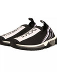 Dolce & Gabbana Black White Slip On Sorrento Sneakers Shoes