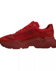 Dolce & Gabbana Red Leather Daymaster Low Top Sneakers Shoes