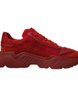 Dolce & Gabbana Red Leather Daymaster Low Top Sneakers Shoes