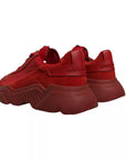Dolce & Gabbana Red Leather Daymaster Low Top Sneakers Shoes