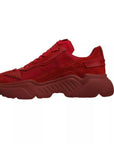Dolce & Gabbana Red Leather Daymaster Low Top Sneakers Shoes