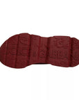 Dolce & Gabbana Red Leather Daymaster Low Top Sneakers Shoes