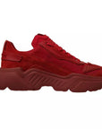 Dolce & Gabbana Red Leather Daymaster Low Top Sneakers Shoes