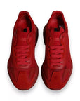 Dolce & Gabbana Red Leather Daymaster Low Top Sneakers Shoes
