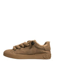 Dolce & Gabbana Brown Jute Fabric Low Top Men Sneakers Shoes