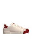 Dolce & Gabbana White Leather Logo Portofino Sneakers Shoes