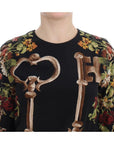 Dolce & Gabbana Elegant Medieval Print Silk Blouse