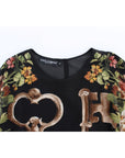 Dolce & Gabbana Elegant Medieval Print Silk Blouse